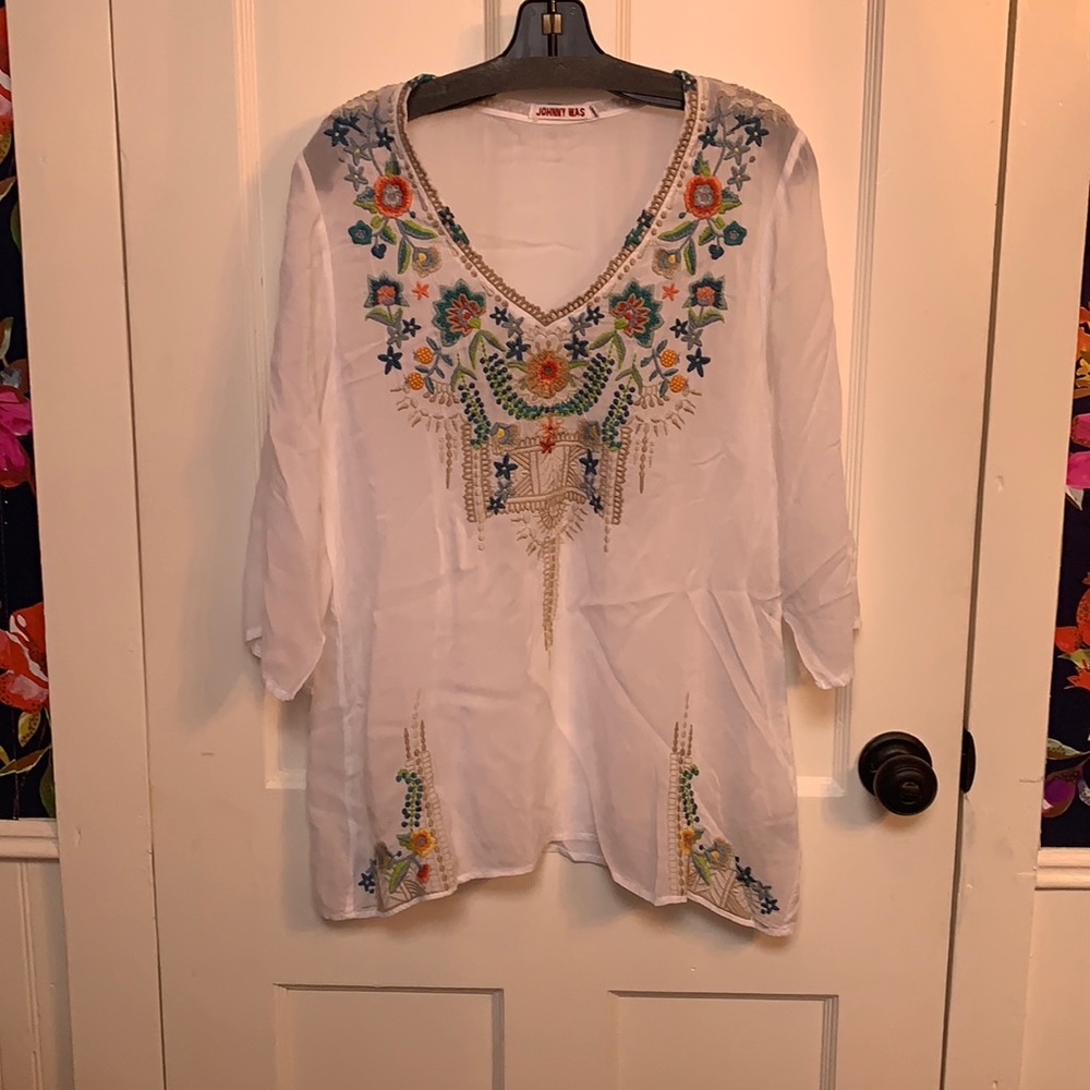 Johnny Was embroidered tunic